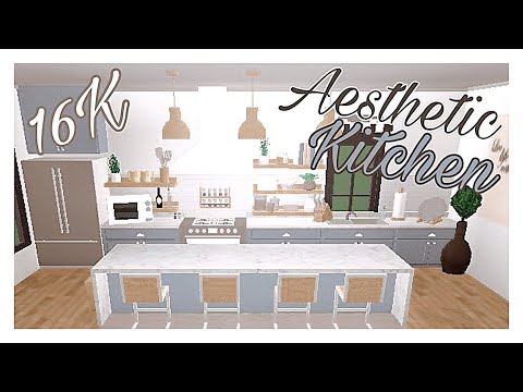 Cheap Aesthetic Kitchen || Roblox Bloxburg Speedbuild - YouTube