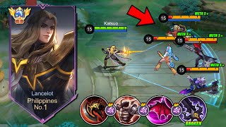 LANCELOT BEST BUILD & EMBLEM TO DEAL AGAINST META HEROES IN SOLO RANK GAME! (INTENSE MATCH!) - MLBB