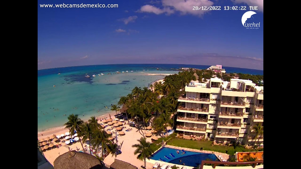 Isla Mujeres, Quintana Roo Pueblo Mágico En Vivo | Vista Panorámica de Playa Norte