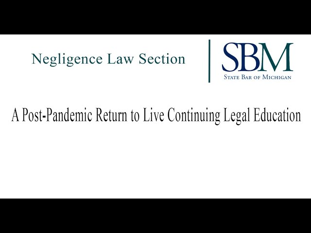 VIDEO: TODD J. STEARN SPOKE AT A STATE BAR OF MICHIGAN - NEGLIGENCE SECTION SEMINAR 10-14-21
