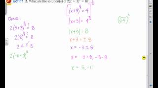 6 5 Solving Square Root and Other Radical Equations