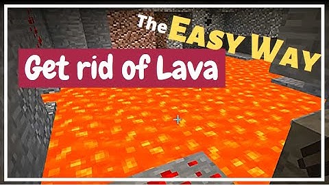 How To Clear Lava Using NO Resources - Minecraft Tutorial