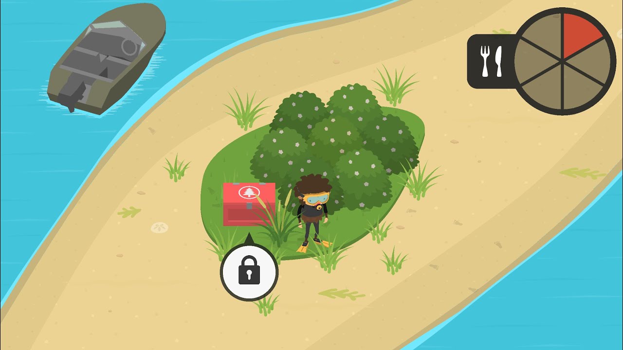 [SNEAKY SASQUATCH] unlock red cache box on narrow island by the surf