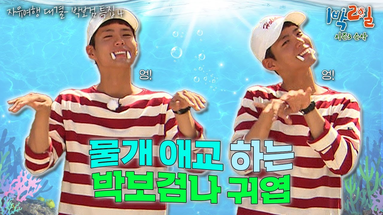 물개🦦 박보검...쌩야생×잔혹×정글×주접 프로인 1박2일에서 이러시면 안됩니다~귀여워도 너무 귀엽잖아..?  [1박2일 시즌3 순삭 #152] | KBS 160904 방송