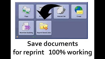 How to save a document for reprint in xerox 5755 very easy trick