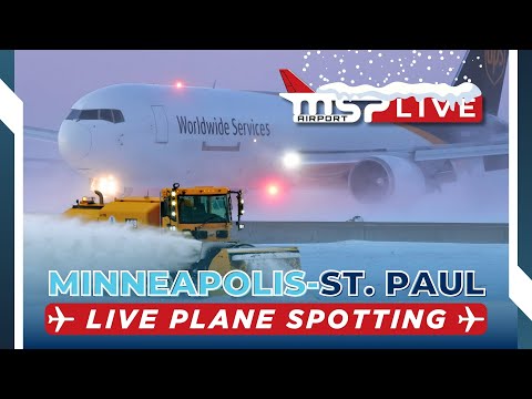 🔴 LIVE SNOWY AIRPORT ACTION W/ DEICING OPS! ❄ MSP AIRPORT ❄ 1/21/26
