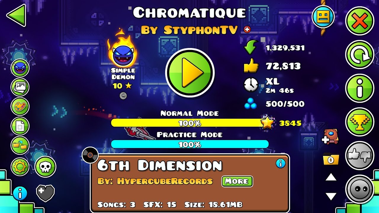 Chromatique (Easy Demon) by StyphonTV | Geometry Dash - YouTube