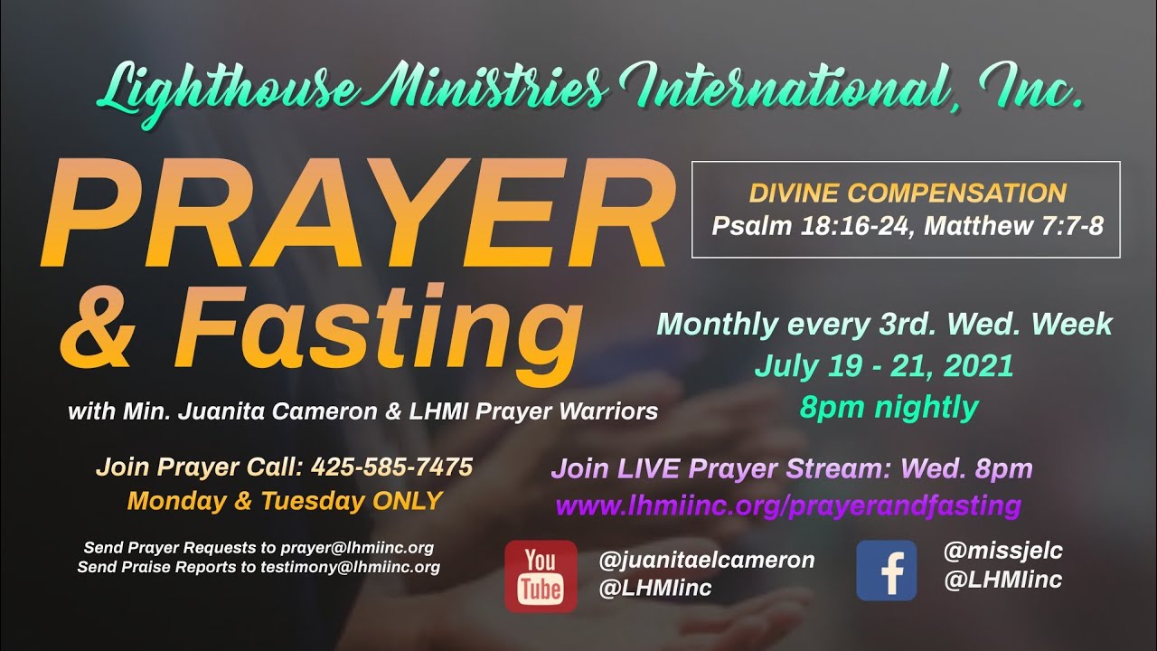 DIVINE COMPENSATION IS MINE | Fasting & Prayer with Min. Juanita E. L ...