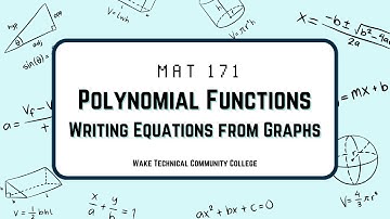 MAT 171 - Notes on Polynomials Writing the Equation from a Graph