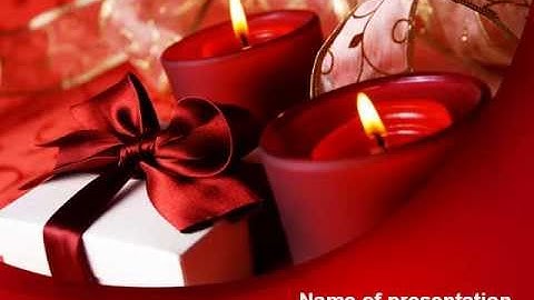 Red Christmas Candles PowerPoint Template by PoweredTemplate.com