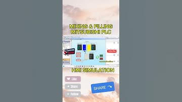 Mixing, Filling & Bottling Liquid Simulation Mitsubishi PLC automation #mixing #filling #shorts