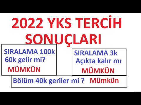 2022 Yks Tercih Sonuçları Nasıl Olur ? SÜRPRİZ Olur mu ? Yks Tercih Sonuçları Ne Zaman Açıklanır ?