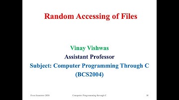 Random Accessing of Files