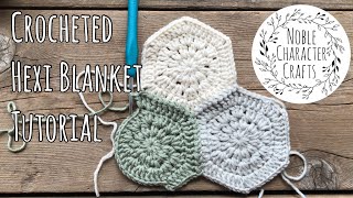 Crocheted Hexi Blanket Tutorial - Join As You Go