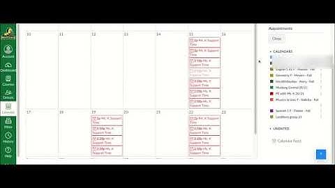 How to Make an Appointment - Canvas Calendar (for Students)