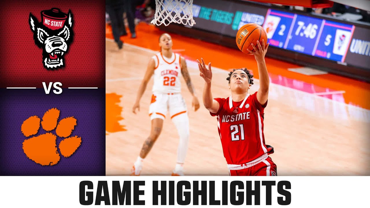 NC State vs. Clemson Game Highlights 202324 ACC Women’s Basketball