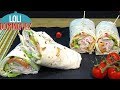 Wraps de pavo o pollo con verdura. Comida saludable en 7 minutos. Delicioso brunch. Loli Domínguez