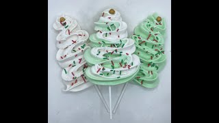 How to make French Meringue Christmas Tree Pops
