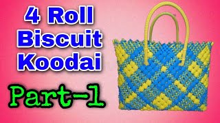 4 Roll Biscuit Koodai  Tutorial for beginners/Big Size  BiscuitKoodai Making Tutorial in TamilPart-1