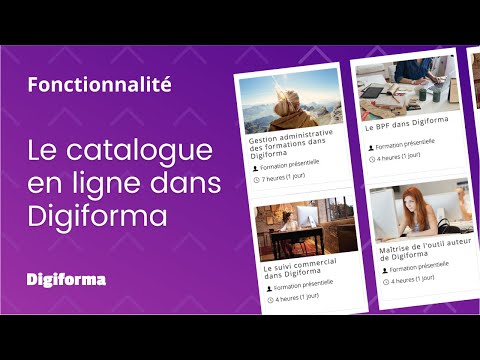 Les fonctionnalités Digiforma | Le catalogue en ligne dans Digiforma