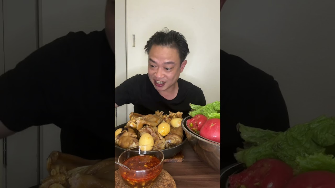 Mukbang ké móng heo tai heo ngon nhức nách