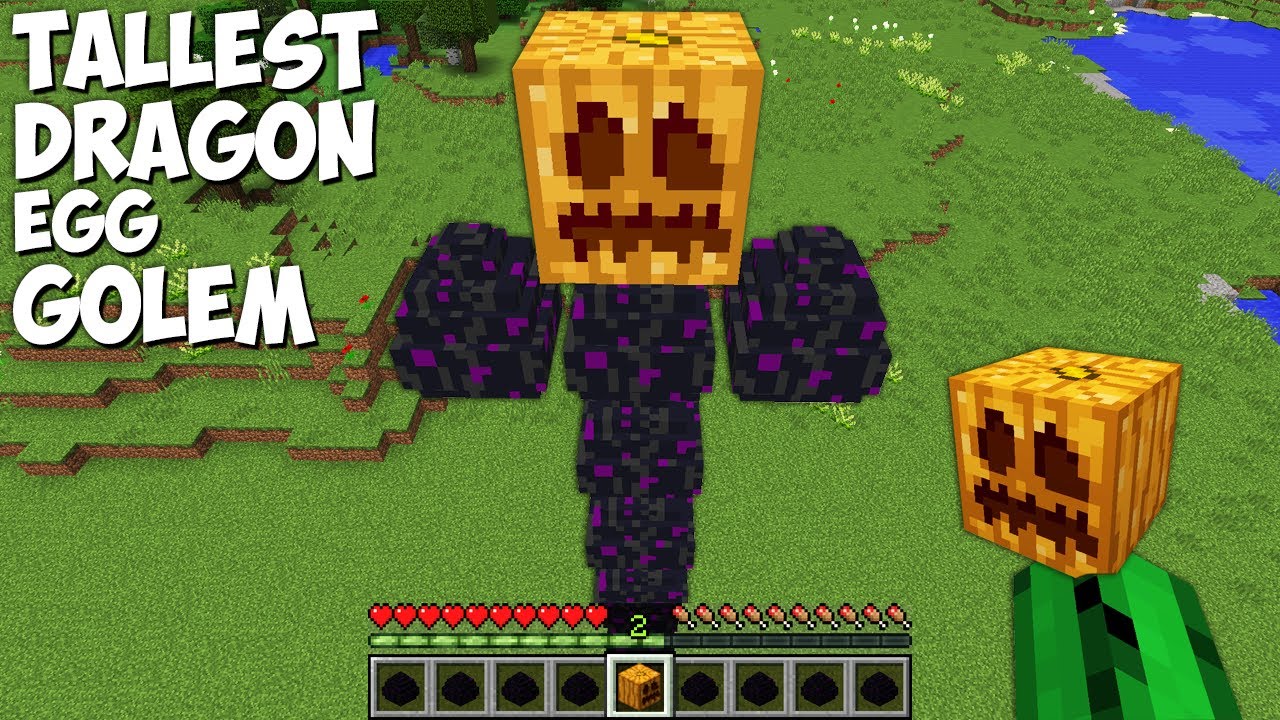 YOU will be SHOCKED if SPAWN TALLEST DRAGON EGG GOLEM in Minecraft ...