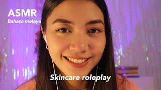 ASMR - Talkative bestie roommate does your skincare after a long day roleplay (bahasa melayu)