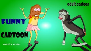 Monkey Throws Poop at Girl | funny poop cartoon | funny animated short