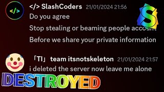We destroyed a discord server that stealed an account to innocent people on roblox