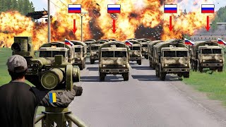 วันนี้! 3 มิถุนายน ขบวนรถบรรทุกที่บรรทุกทหารรัสเซีย 150,000 นายไปยังบาคมุตถูกกองกำลังยูเครนระเบิด
