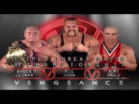 Download Brock Lesnar vs Kurt Angle vs Big Show WWE Championship - Vengeance 2003 HIGHLIGHTS