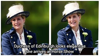 The Duchess of Edinburgh arrives for Day 5 at the Royal Windsor Horse Show in style