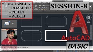 HINDI AutoCAD Session-8 || RECTANGLE