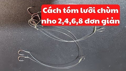 Cách buộc tóm lưỡi chùm nho,nho 2,nho 4,nho 8 câu cá tra sông đơn giản