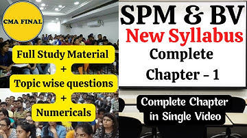 Introduction to Performance Management - CMA FINAL - SPM&BV - CHAPTER 1 - NEW SYLLABUS - COMPLETE