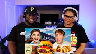 Kidd and Cee Reacts To British College Students try Shake Shack for the First Time!