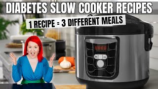 EASY, Dump & Go Diabetic Slow Cooker Recipe For Weekly Meal Prep | 1 Recipe, 3 Meals