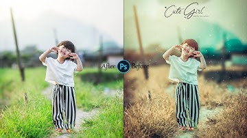 Photoshop Tutorial | How to Edit Outdoor Portrait | Blur & Color Background | by Massive Editz