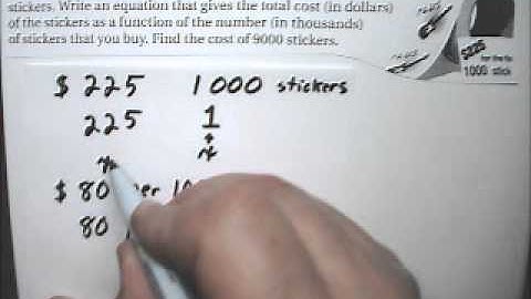 Linear Functions Story Problem 13 Initial Cost and Unit Price - Tutor Algebra