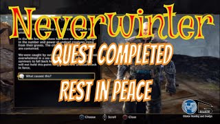 Neverwinter dungeon and dragon - Quest Completed Rest in Peace