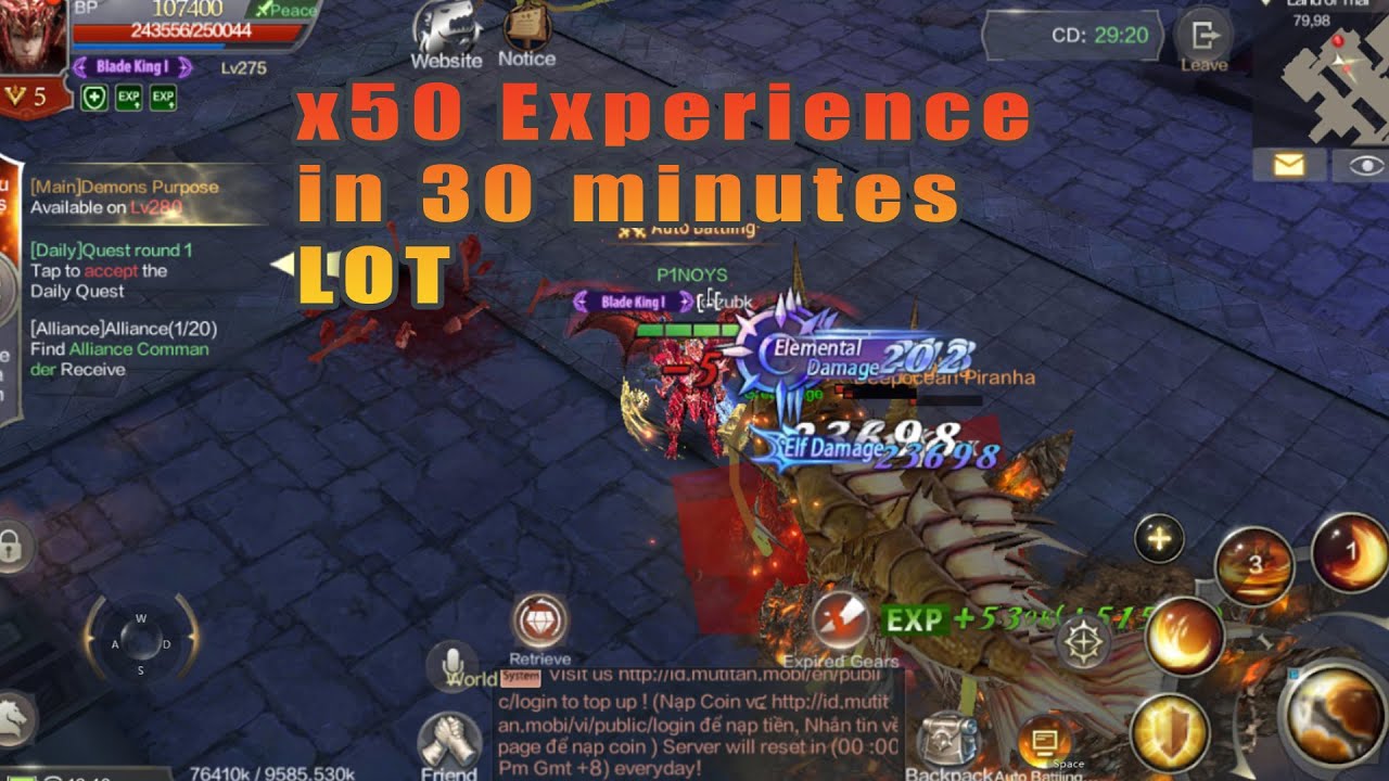 MU TITAN S11 Angel Blade Gameplay with Swordsman #3 - LOT Grind with x50 XP