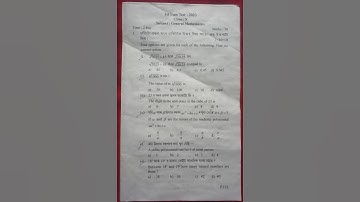 Class10//First Unit Test -2023.//General Maths Question Paper.//#class10 #hslc #seba #exam  #shorts