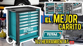 Carro de herramientas mecánicas TOTAL ⭐️- juego de 162 piezas herramientas mecánicas