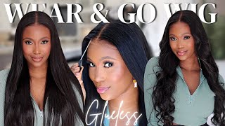 Quick &amp; Easy Wear &amp; Go Glueless Straight Wig | Pre-Bleached And Pre Plucked Lace | @ISEEHAIR