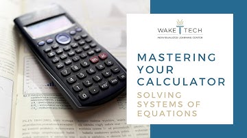 Solving Systems of Equations