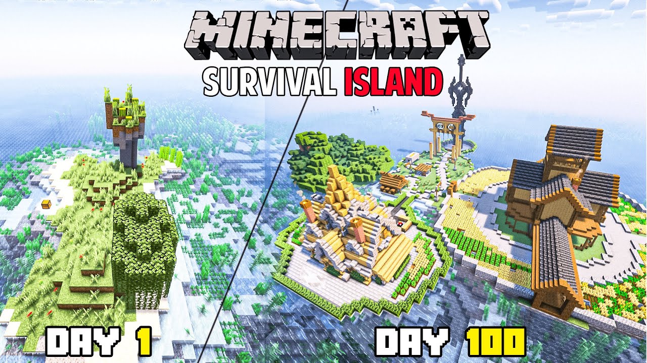 I Survived On A Modded SURVIVAL ISLAND 100 Days in Minecraft (HINDI ...