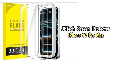 JETech Tempered Glass Screen Protector for iPhone 17 Pro Max