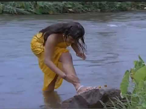 Actress bathing in Lake