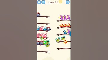 Bird Sort Color game level 912 solution #shorts