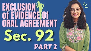 Indian Evidence Act | Sec 92 - Exclusion of Evidence of Oral Agreement